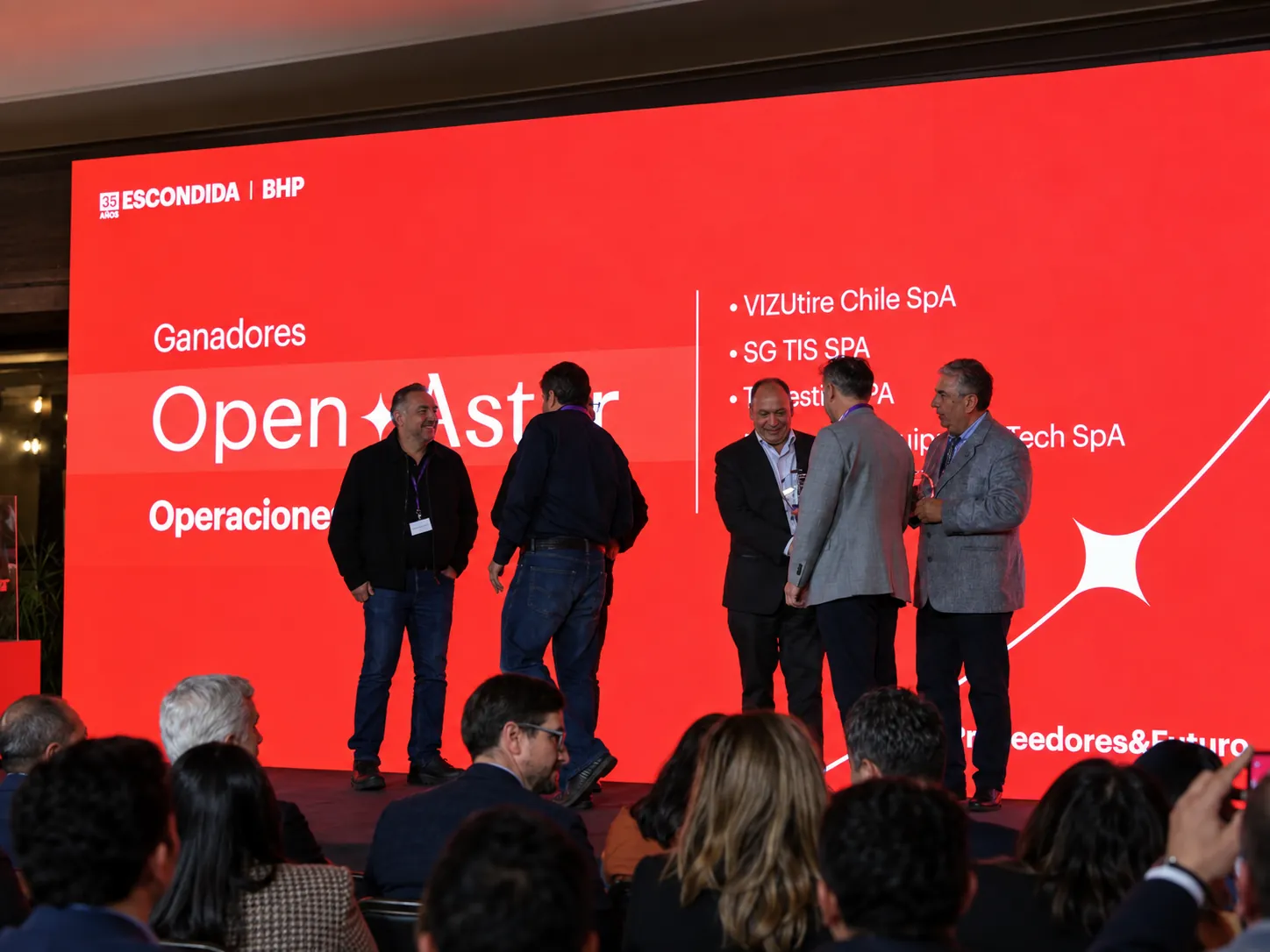 Open Aster winners announced in the Operations category, with VIZUtire Chile SpA among the selected companies